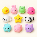 Ten mochi animal squishies — styled example assortment
